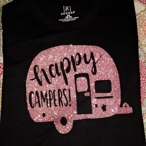 Tops - Happy Camper Sparkle T-shirt Tops - Happy Camper Sparkle T-shirt